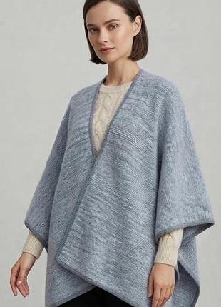 Масивний кардиган пончо 100% кашемір feine cashmere велике полотно кашемір