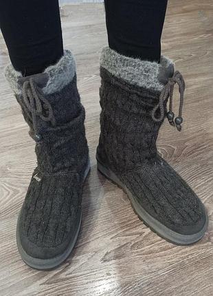 Чоботи жіночі skechers сірі 3