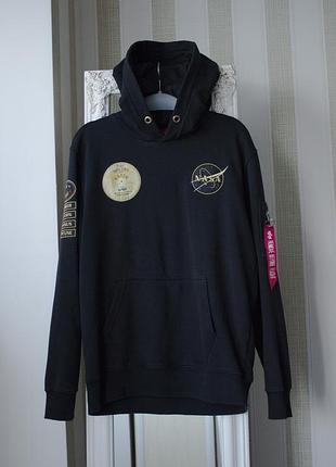 Мужское худи alpha industries voyager badge hoodie оригинал new !