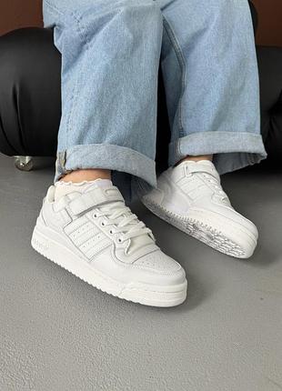 Кроссовки женские adidas forum low full white