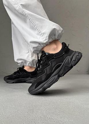 Кроссовки женские adidas ozweego triple black#hile