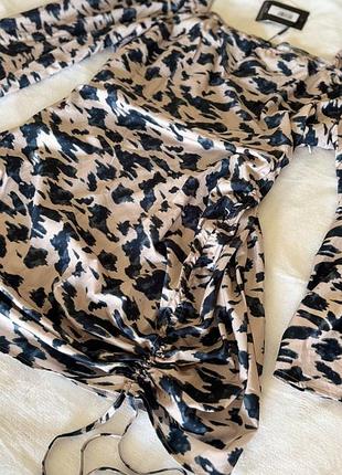 Сатинова сукня в принт plus size 9
