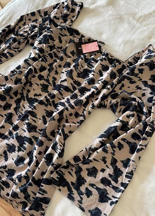 Сатинова сукня в принт plus size 10