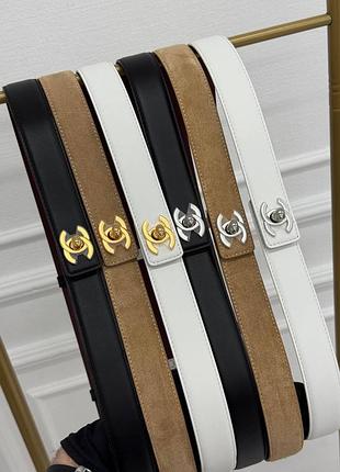 Пояс ремінь chanel золота та срібна фурнітура