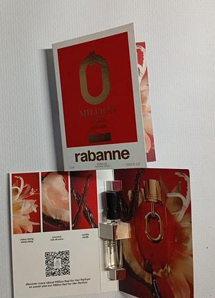 Пробник 1.5ml million red for her parfum rabanne