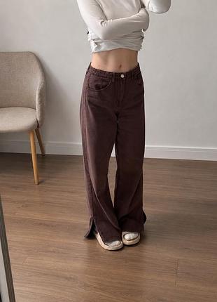 Жіночі джинси h&m wide leg коричневі