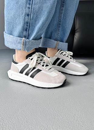 Кроссовки женские adidas retropy e5 beige/black 5