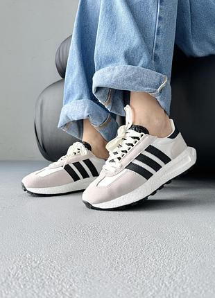 Кроссовки женские adidas retropy e5 beige/black 6