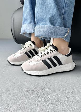 Кроссовки женские adidas retropy e5 beige/black 7