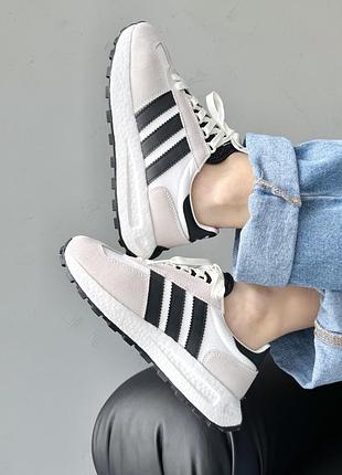 Кроссовки женские adidas retropy e5 beige/black
