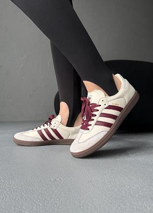 Кросівки жіночі adidas samba og wonder white/maroon