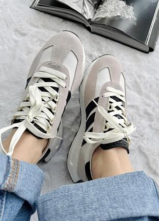 Кроссовки женские adidas retropy e5 beige/black 9