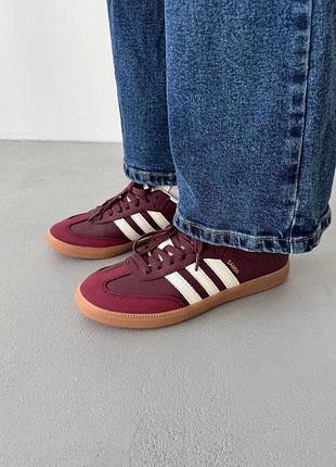 Кросівки жіночі adidas samba bordo