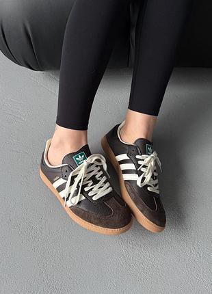 Кроссовки женские adidas samba og dark brown