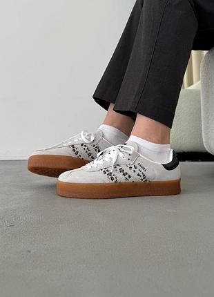 Кроссовки женские adidas samba platform beige/leo