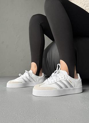 Кроссовки женские adidas samba platform white