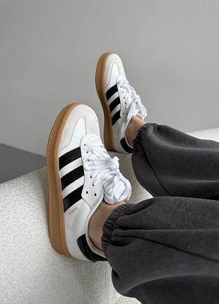 Кроссовки женские adidas samba xlg white/black gum