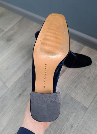 Велюровые ботильоны zara 37 размер 9