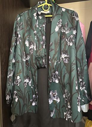 Піджак із сукнею жіночий h&m з квітковим принтом