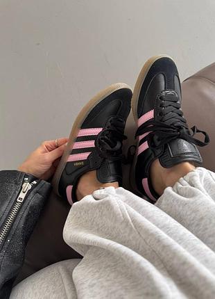 Кроссовки adidas samba messi black / pink