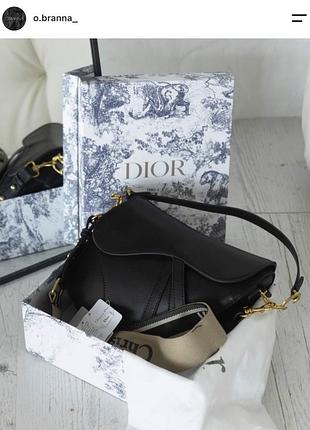 Сумка жіноча christian dior saddle шкіряна