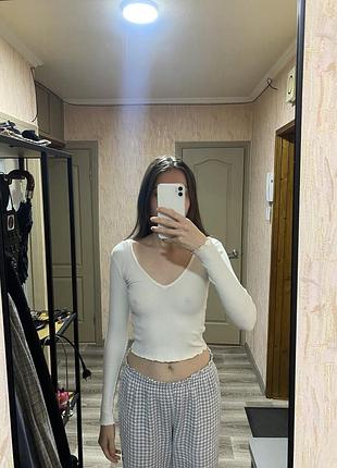 Кроп топ asos в рубчик