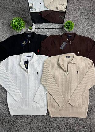 Лонгслив / полузамок від polo ralph lauren, в косічку