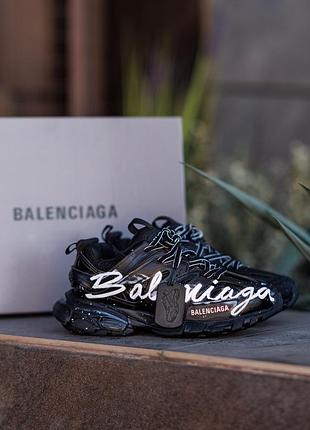 Женские кроссовки track signature sneaker black white 🖤🤍 стильная классика