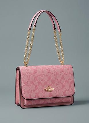 Жіноча сумка klare crossbody bag in signature canvas рожева