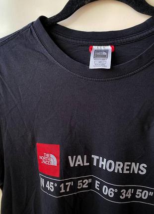 Оригинальная футболка the north face val thorens / черная футболка tnf / размер s