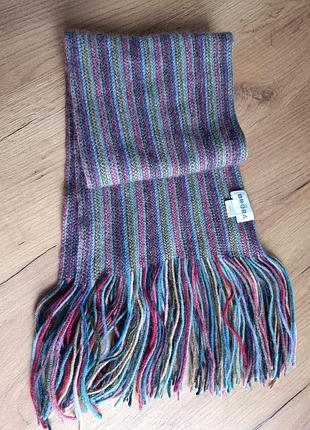 Мужской кашемировый шарф brora (100% cashmere, made in scotland) - идеальное состояние!