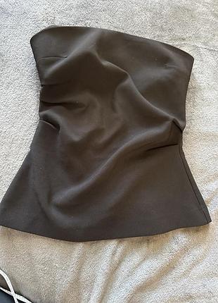 Топ жіночий zara бандо коричневий