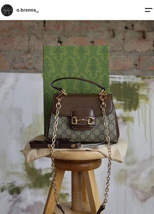 Сумка жіноча gucci horsebit 1955 top handle bag