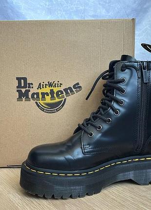 Культовые глянцевые ботинки dr. martens jadon smooth black оригинал, идеальное состояние, 39 размер