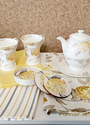 Чайний сервіз laura ashley yellow hydrangea