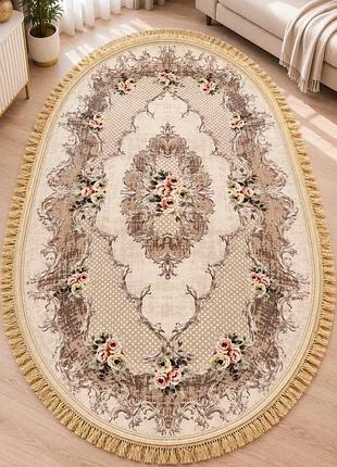 Коврики велюровые размером 100*200 см с бахрамой