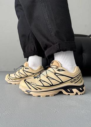 Чоловічі кросівки salomon xt-6 beige gore-tex
