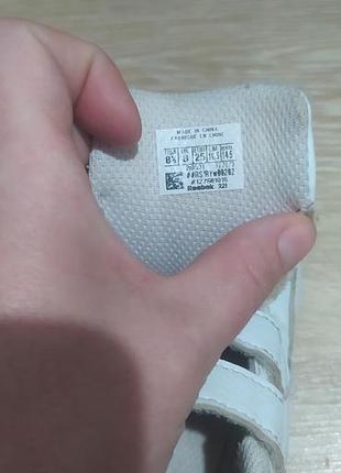 Кросівки дитячі reebok білі на липучках 2