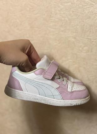 Кросівки для дівчинки puma біло-рожеві