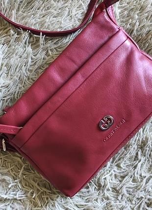 Сумка жіноча gerry weber бордова маленька шкіряна