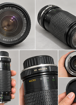 Макро об'єктив cosina mc macro 70–210mm f/4.5–5.6, minolta md, japan