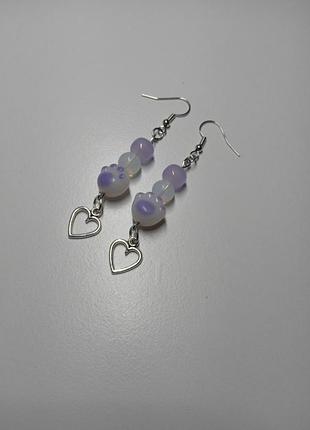 Серьги💙💜🤍 5