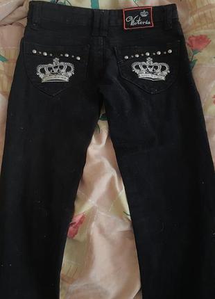 Чорні вінтажні джинси victoria beckham xs y2k 2000s mcbling bratz ed hardy affliction dollskill coquette  demonia