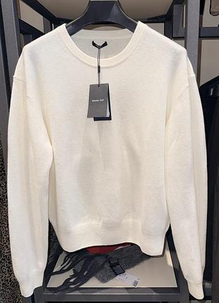 Жіночий светр massimo dutti молочного кольору, розмір xl, 95% вовна, 5% кашемір