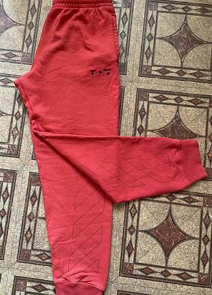 Чоловічі спортивні штани off white червоні