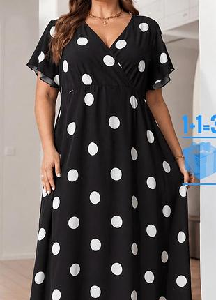 🥰 міді сукня в горошок shein 3xl