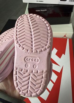 Шльопанці для дівчаток crocs рожеві
