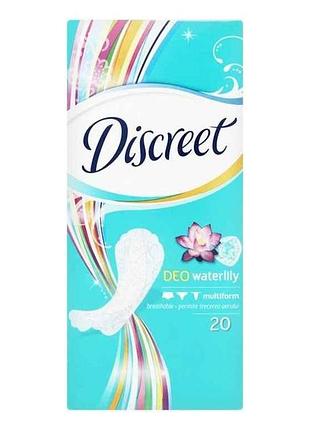 Щоденні гігієнічні прокладки 20шт deo water lily single тм discreet