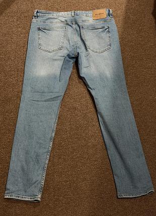 Чоловічі голубі джинси pull&bear slim 2