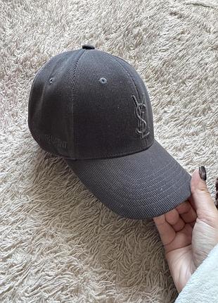 Бейсболка жіноча saint laurent сіра